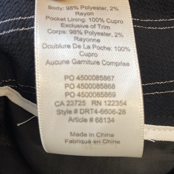 Wilfred Jallade Black/White Stripe Tie Front Pant Size 0 - Picture 13 of 14